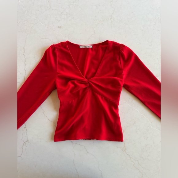 Abercrombie & Fitch Tops - Abercrombie & Fitch Vibrant Red Long Sleeve Top - Size XS -